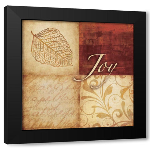 Red and Gold Joy I Black Modern Wood Framed Art Print by Emery, Kristin