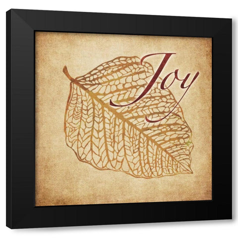 Red and Gold Joy II Black Modern Wood Framed Art Print by Emery, Kristin