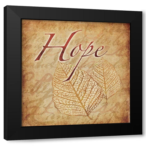 Gold Hope Black Modern Wood Framed Art Print with Double Matting by Emery, Kristin