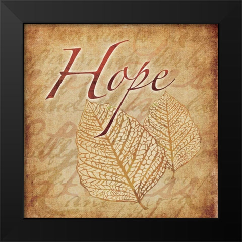 Gold Hope Black Modern Wood Framed Art Print by Emery, Kristin