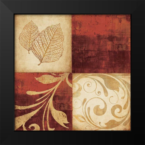 Red Gold 3 Black Modern Wood Framed Art Print by Emery, Kristin