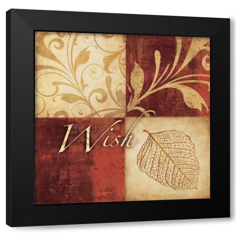 Red Gold Black Modern Wood Framed Art Print by Emery, Kristin
