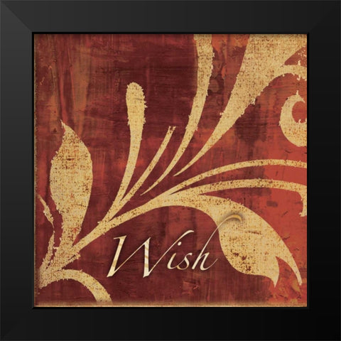 Red and Gold Wish II Black Modern Wood Framed Art Print by Emery, Kristin
