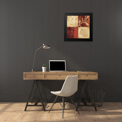 Red Gold 4pk Black Modern Wood Framed Art Print by Emery, Kristin