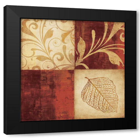 Red Gold 4pk Black Modern Wood Framed Art Print by Emery, Kristin