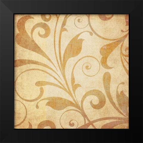 Gold Black Modern Wood Framed Art Print by Emery, Kristin