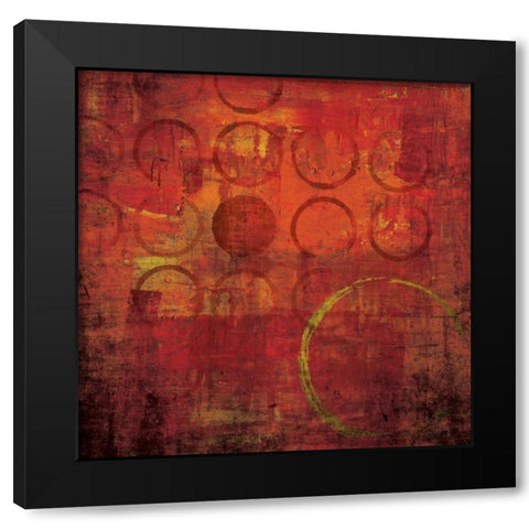 Red Hot I Black Modern Wood Framed Art Print by Emery, Kristin