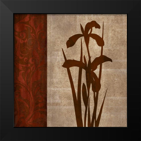 Wine Iris I Black Modern Wood Framed Art Print by Emery, Kristin