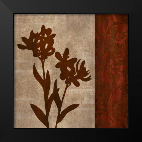 Wine Iris II Black Modern Wood Framed Art Print by Emery, Kristin