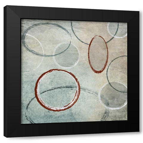 Mod I Black Modern Wood Framed Art Print with Double Matting by Emery, Kristin