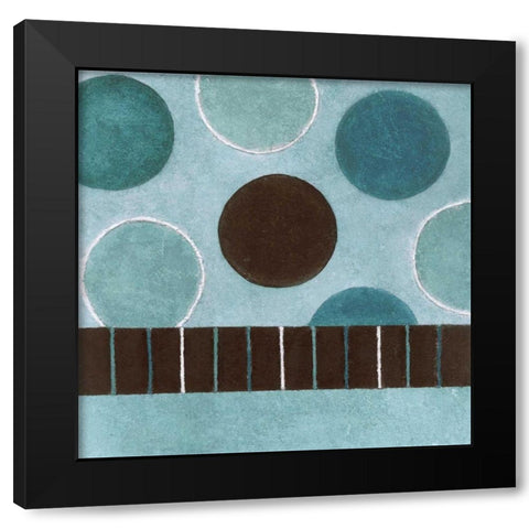 Bubbles 1 Black Modern Wood Framed Art Print with Double Matting by Emery, Kristin