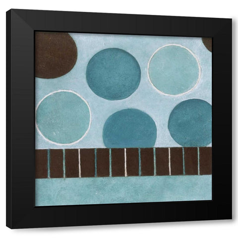 Bubbles 2 Black Modern Wood Framed Art Print by Emery, Kristin