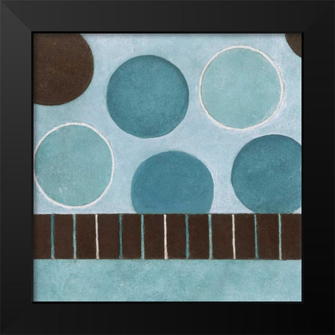 Bubbles 2 Black Modern Wood Framed Art Print by Emery, Kristin