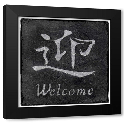 Welcome Black Modern Wood Framed Art Print by Emery, Kristin