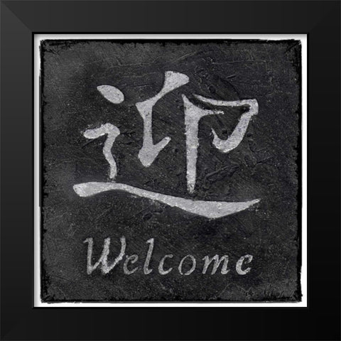 Welcome Black Modern Wood Framed Art Print by Emery, Kristin