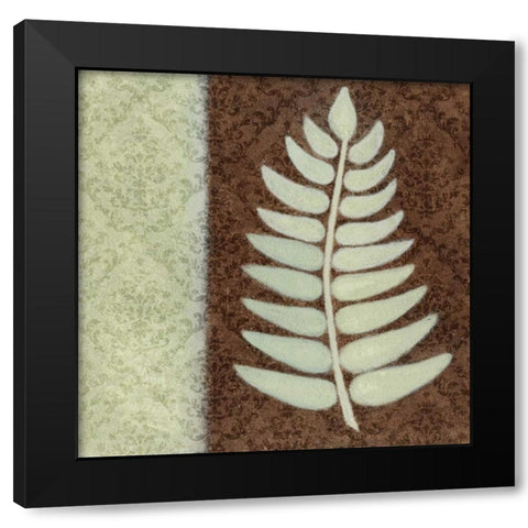 Fern I Black Modern Wood Framed Art Print with Double Matting by Emery, Kristin