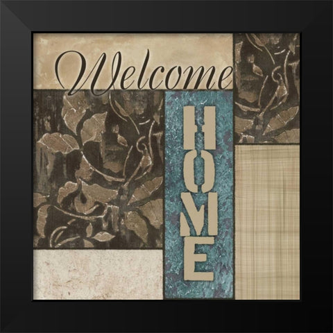Welcome Home Black Modern Wood Framed Art Print by Emery, Kristin