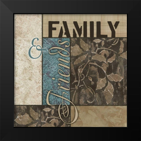 Family and Friends Black Modern Wood Framed Art Print by Emery, Kristin