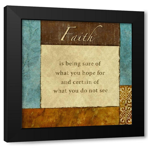 Faith Black Modern Wood Framed Art Print with Double Matting by Emery, Kristin