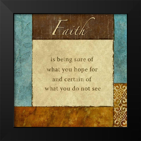 Faith Black Modern Wood Framed Art Print by Emery, Kristin