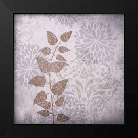 Warm Gray Flowers II Black Modern Wood Framed Art Print by Emery, Kristin