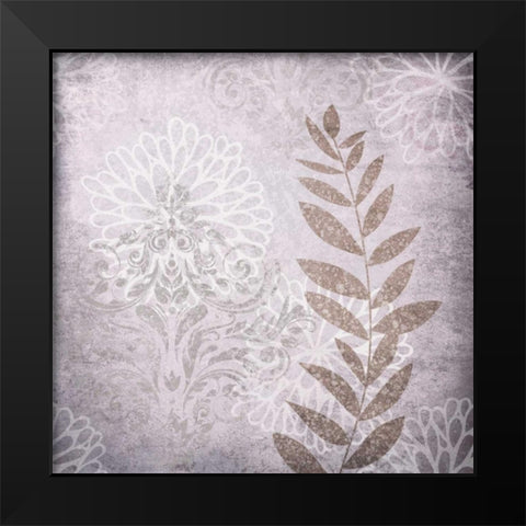 Warm Leaves Black Modern Wood Framed Art Print by Emery, Kristin