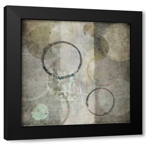Stone Circles I Black Modern Wood Framed Art Print with Double Matting by Emery, Kristin