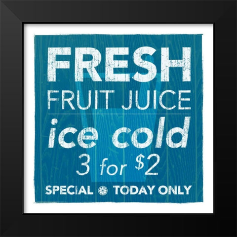 Fresh Juice Black Modern Wood Framed Art Print by Emery, Kristin