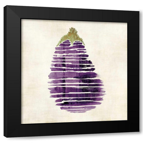 Eggplant Black Modern Wood Framed Art Print with Double Matting by Emery, Kristin