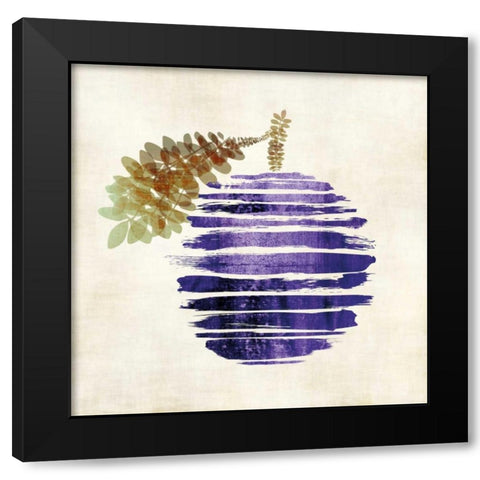 Plum Black Modern Wood Framed Art Print with Double Matting by Emery, Kristin
