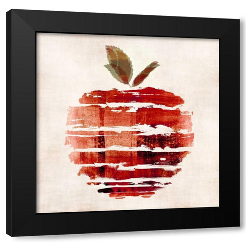 Apple Black Modern Wood Framed Art Print with Double Matting by Emery, Kristin