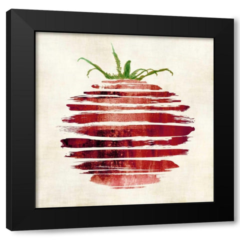 Tomato Black Modern Wood Framed Art Print by Emery, Kristin
