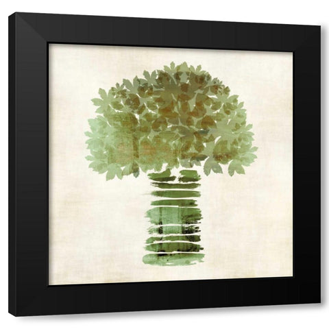 Broccoli Black Modern Wood Framed Art Print by Emery, Kristin