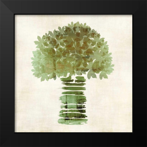 Broccoli Black Modern Wood Framed Art Print by Emery, Kristin