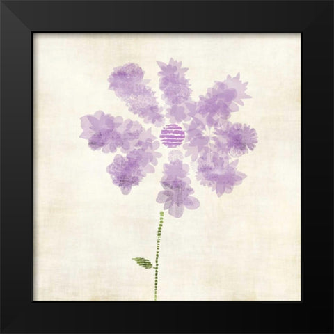Flower Petals Black Modern Wood Framed Art Print by Emery, Kristin