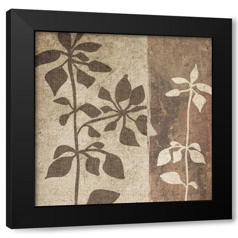 Neutral Leaves I Black Modern Wood Framed Art Print by Emery, Kristin