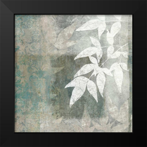 Spa Leaves I Black Modern Wood Framed Art Print by Emery, Kristin