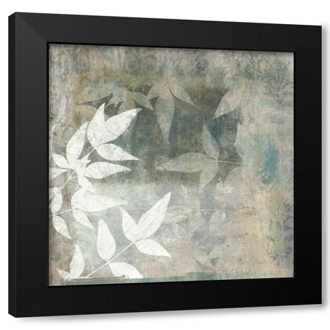 Spa Leaves II Black Modern Wood Framed Art Print with Double Matting by Emery, Kristin