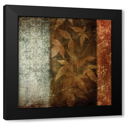 Spice Leaves I Black Modern Wood Framed Art Print with Double Matting by Emery, Kristin