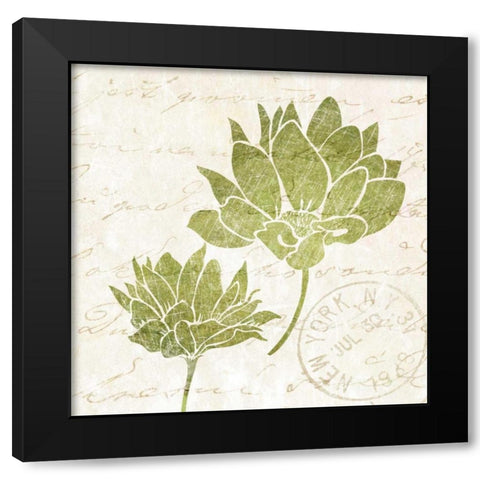 Hand Writing Flower I Black Modern Wood Framed Art Print with Double Matting by Emery, Kristin