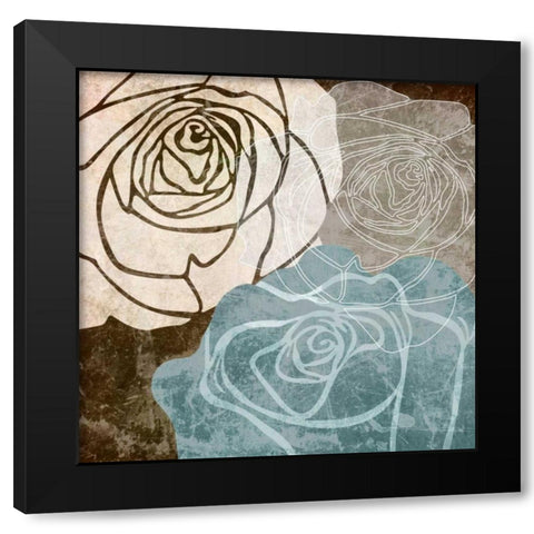 Rose I Black Modern Wood Framed Art Print by Emery, Kristin