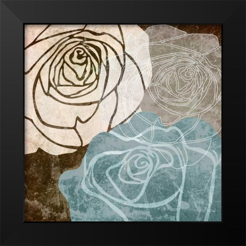 Rose I Black Modern Wood Framed Art Print by Emery, Kristin