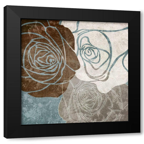 Rose II Black Modern Wood Framed Art Print by Emery, Kristin
