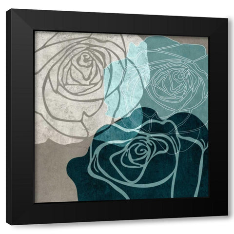 Rose IIA Black Modern Wood Framed Art Print with Double Matting by Emery, Kristin