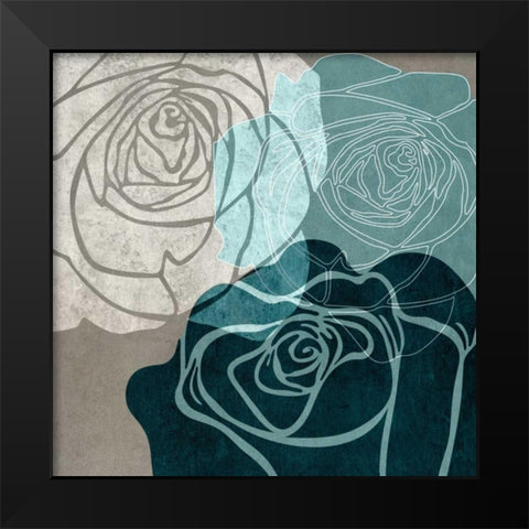 Rose IIA Black Modern Wood Framed Art Print by Emery, Kristin