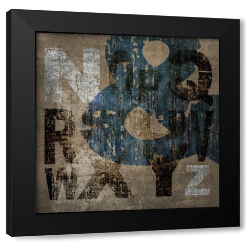 WYZ Black Modern Wood Framed Art Print with Double Matting by Emery, Kristin