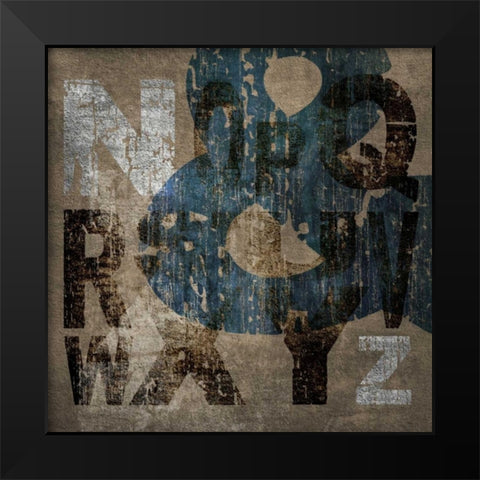 WYZ Black Modern Wood Framed Art Print by Emery, Kristin