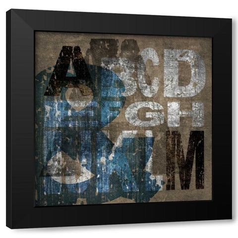 ABC Black Modern Wood Framed Art Print with Double Matting by Emery, Kristin