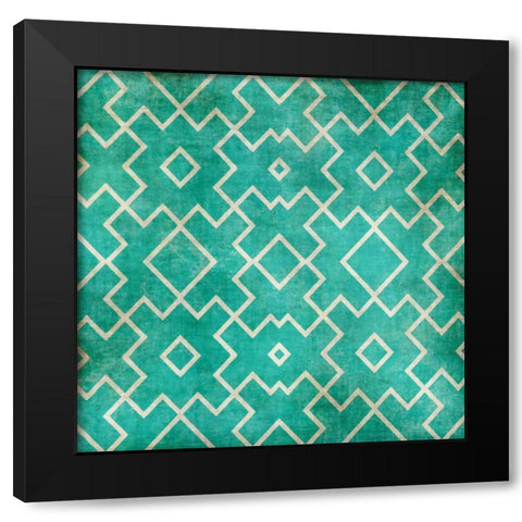 Pattern II Black Modern Wood Framed Art Print with Double Matting by Emery, Kristin