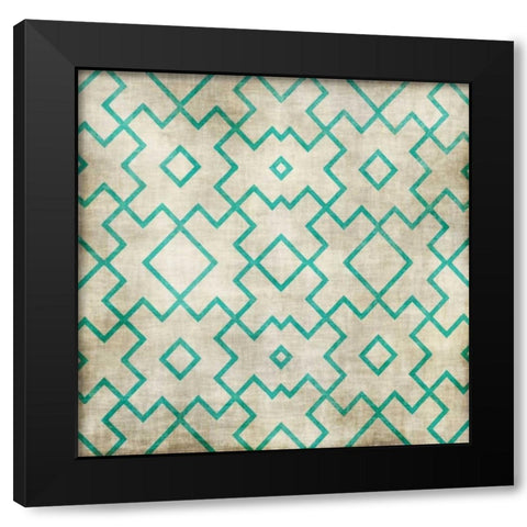 Pattern I Black Modern Wood Framed Art Print with Double Matting by Emery, Kristin
